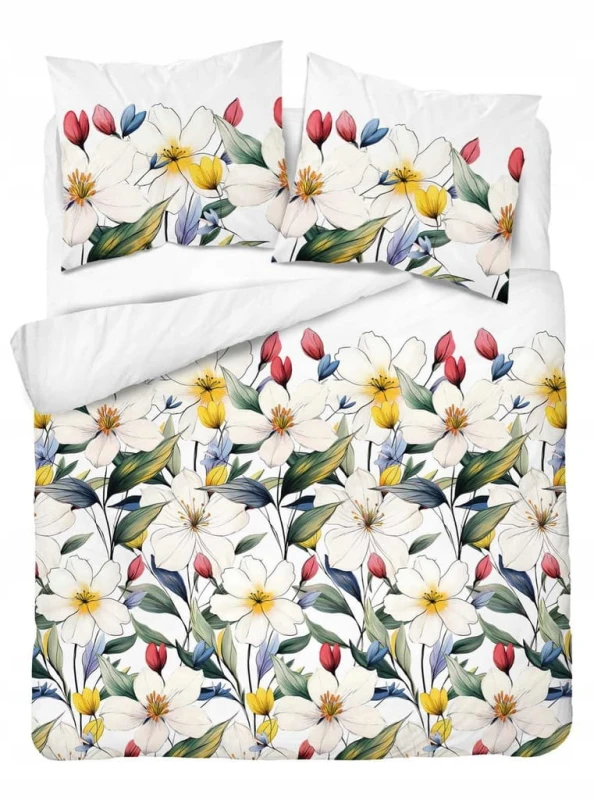Pościel Bawełniana 220x200 + 2x70x80 Komplet 3cz 100% Bawełna