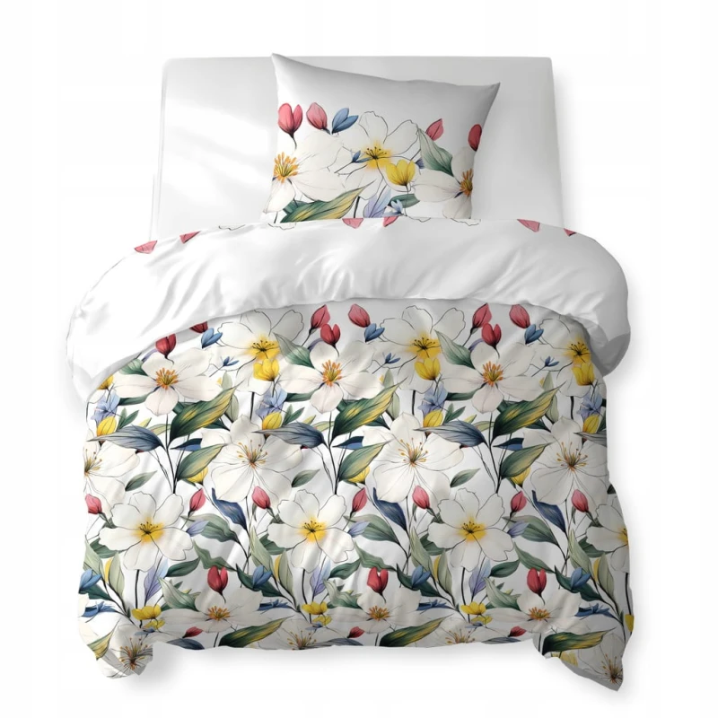 Pościel Bawełniana 220x200 + 2x70x80 Komplet 3cz 100% Bawełna