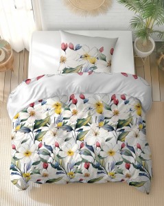 Pościel Bawełniana 220x200 + 2x70x80 Komplet 3cz 100% Bawełna