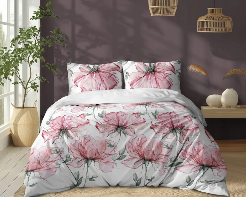 Pościel Bawełniana 220x200 + 2x70x80 Komplet 3cz 100% Bawełna