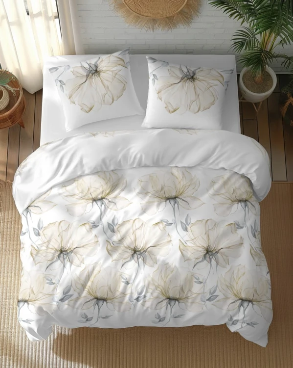 Pościel Bawełniana 220x200 + 2x70x80 Komplet 3cz 100% Bawełna