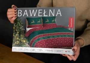 Pościel 220x200 100% Bawełna 3cz – Świąteczna Renifery