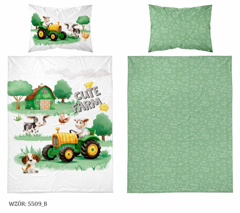 Pościel niemowlęca Bawełniana 100cm x 135cm Farma