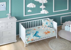 Pościel niemowlęca Bawełniana 100cm x 135cm Morska Przygoda