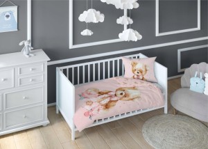 Pościel niemowlęca Bawełniana 100cm x 135cm Mysi Pysio