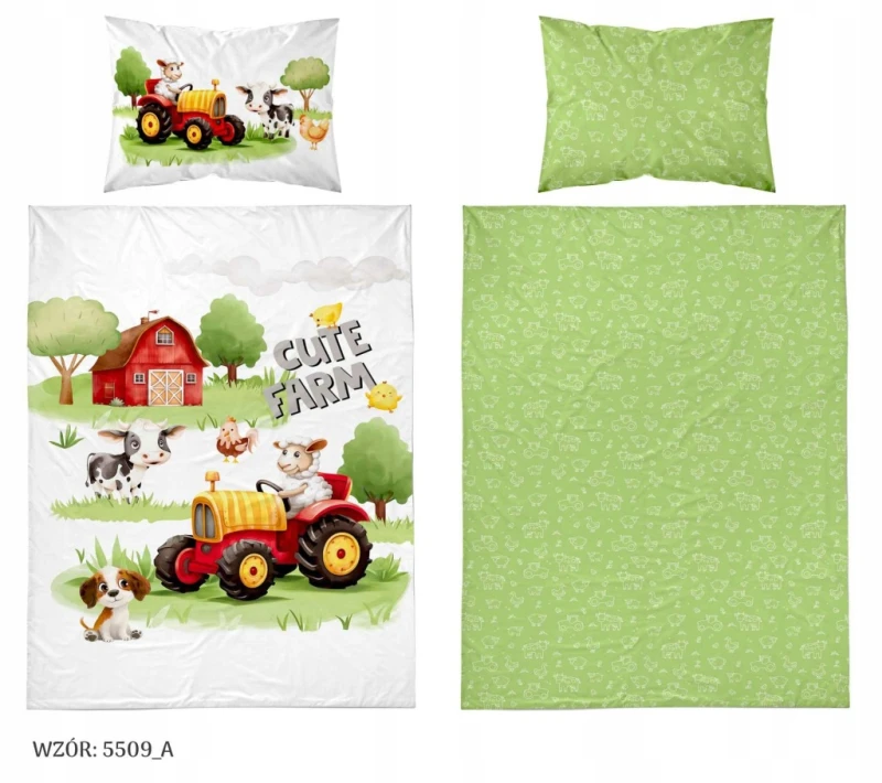 Pościel niemowlęca Bawełniana 100cm x 135cm Mała Farma