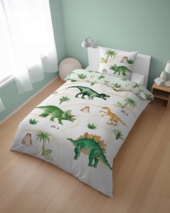 Pościel MŁODZIEŻOWA kołdra140cm x 200cm + 1xpoduszka 70cm x 80cm Dinozaur