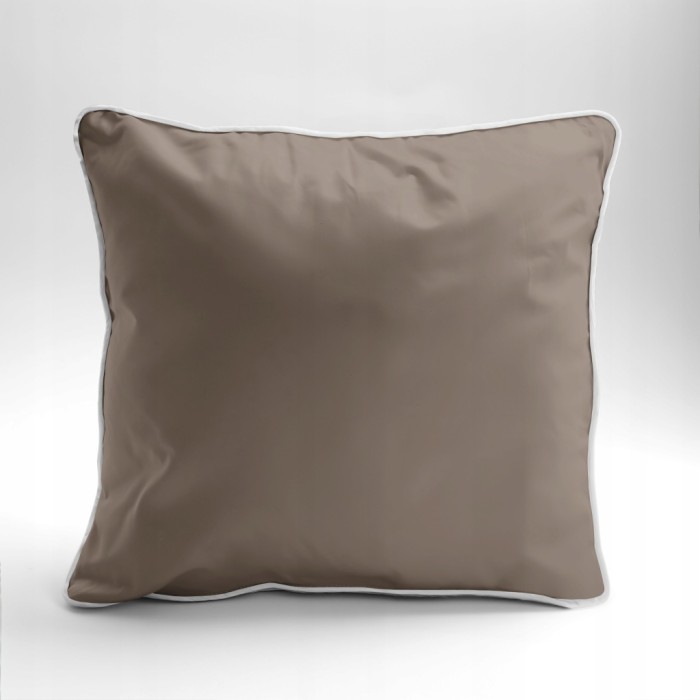 Poszewka bawełniana, MAKOSATYNA, gładka 50 x 60cm TAUPE
