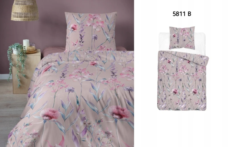 Pościel satynowa bawełna PREMIUM 140x200 + poszewka 70x80