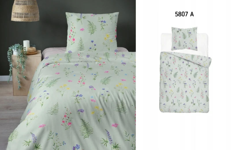 Pościel satynowa bawełna PREMIUM 140x200 + poszewka 70x80