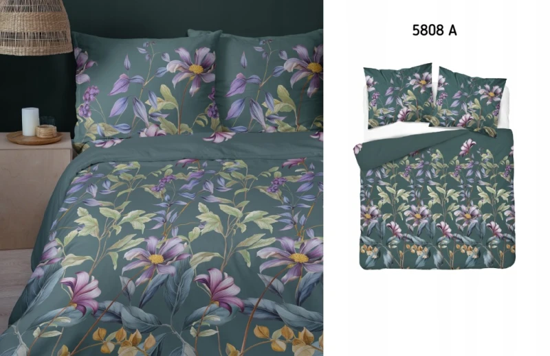 Pościel satynowa bawełna PREMIUM 140x200 + poszewka 70x80