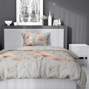 Pościel bawełniana Kwiaty 220x200 + 2 poszewki 70x80 100% bawełna