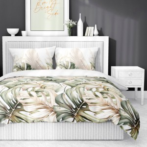 Pościel bawełniana Kwiaty 220x200 + 2 poszewki 70x80 100% bawełna