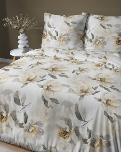 Pościel bawełniana Kwiaty 220x200 + 2 poszewki 70x80 100% bawełna