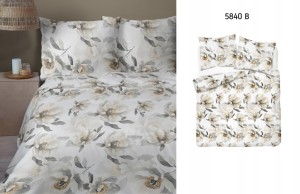 Pościel bawełniana Kwiaty 220x200 + 2 poszewki 70x80 100% bawełna