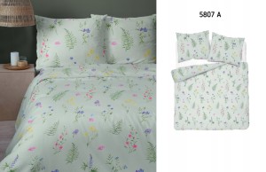Pościel bawełniana Kwiaty 220x200 + 2 poszewki 70x80 100% bawełna