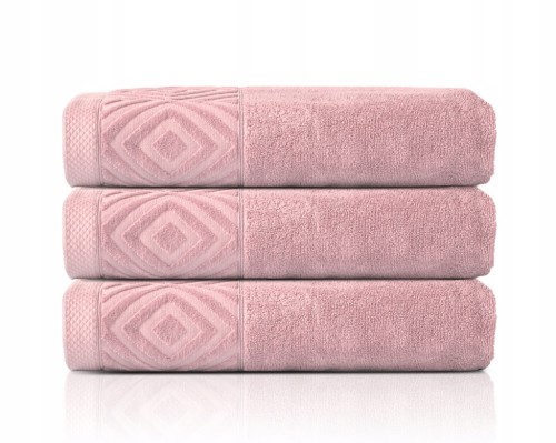 Ręcznik Kąpielowy PAULA 100x150 cm|100% Bawełna |550 g/m² |Różowy