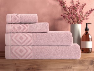 Ręcznik Kąpielowy PAULA 100x150 cm|100% Bawełna |550 g/m² |Różowy