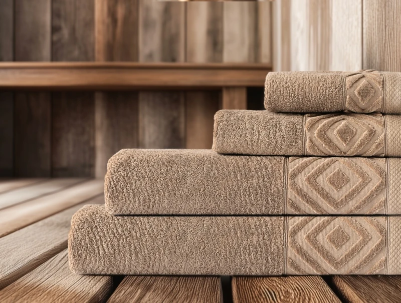 Ręcznik Kąpielowy PAULA 70x140 cm | 100% Bawełna | 550 g/m² | kolor Taupe
