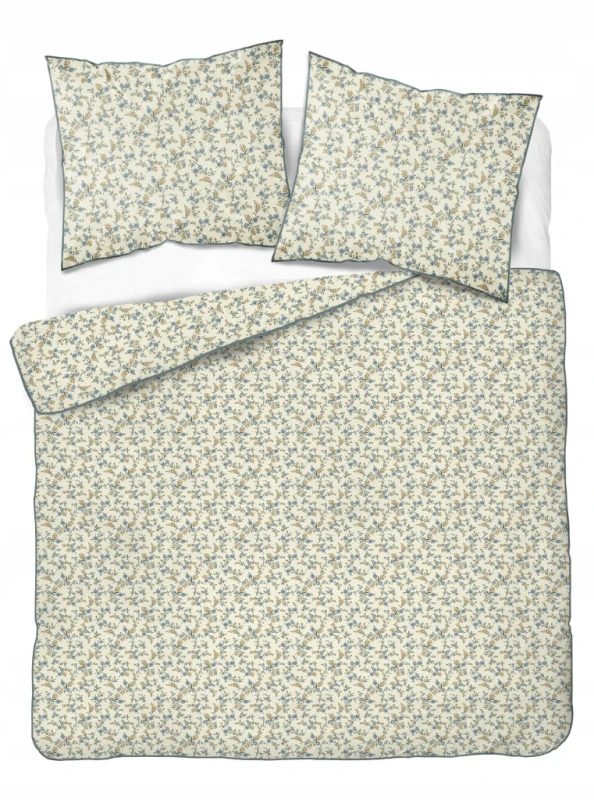 Pościel bawełniana 220x200 Perkal + 2x 70x80 Kwiaty Komplet Premium