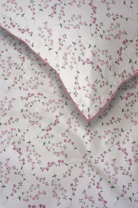 Pościel bawełniana 220x200 Perkal + 2x 70x80 Kwiaty Komplet Premium