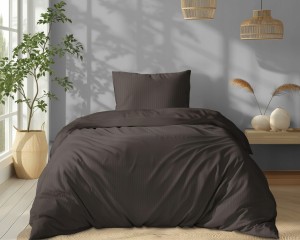 Pościel Adamaszek Bawełna 140x200 + 70x80 Komplet kolor Mocha