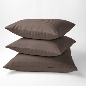 Pościel Adamaszek Bawełna 180x200 + 2x 70x80 Komplet kolor Mocha