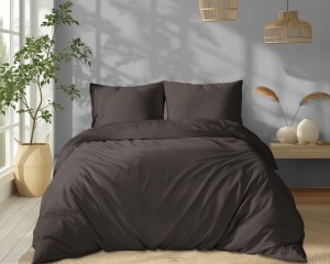 Pościel Adamaszek Bawełna 160x200 + 2x 70x80 Komplet kolor Mocha