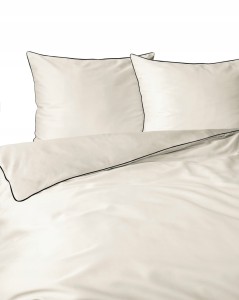 Pościel GŁADKA MAKOSATYNA kołdra 160cmx200cm +2x poduszka 70cmx80cm ECRU