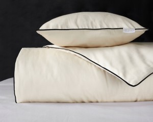 Pościel GŁADKA MAKOSATYNA kołdra 160cmx200cm +2x poduszka 70cmx80cm ECRU