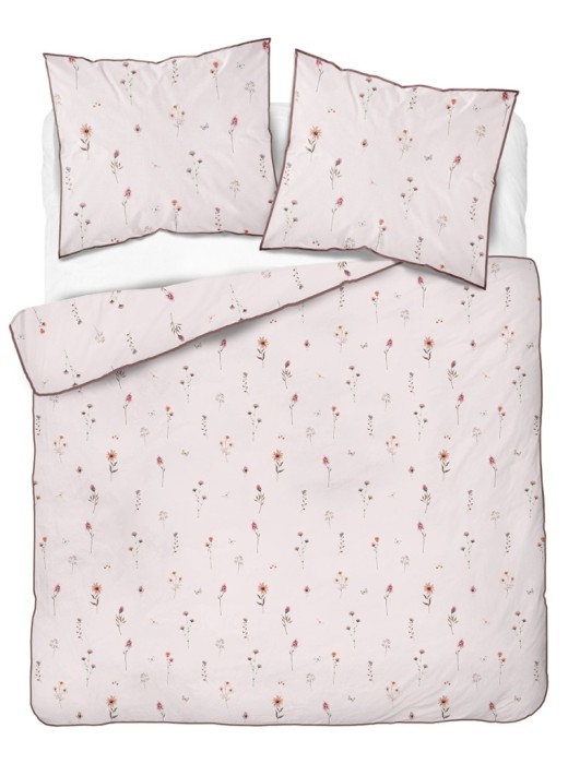 Pościel bawełniana 220x200 Perkal + 2x 70x80 Kwiaty Komplet Premium