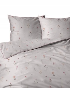 Pościel bawełniana 220x200 Perkal + 2x 70x80 Kwiaty Komplet Premium
