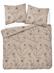 Pościel bawełniana 160x200 Perkal + 2x 70x80 Kwiaty Komplet Premium