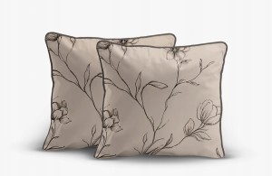 Pościel bawełniana 160x200 Perkal + 2x 70x80 Kwiaty Komplet Premium
