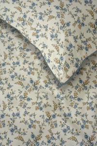 Pościel bawełniana 160x200 Perkal + 2x 70x80 Kwiaty Komplet Premium