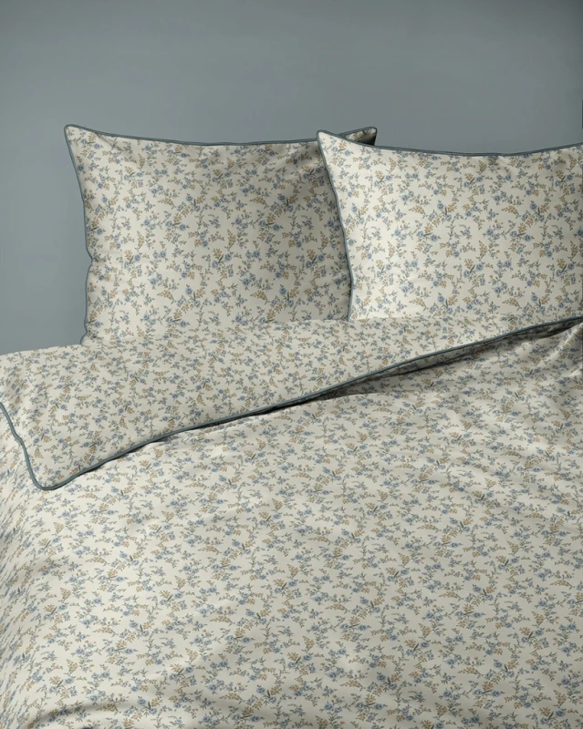 Pościel bawełniana 160x200 Perkal + 2x 70x80 Kwiaty Komplet Premium
