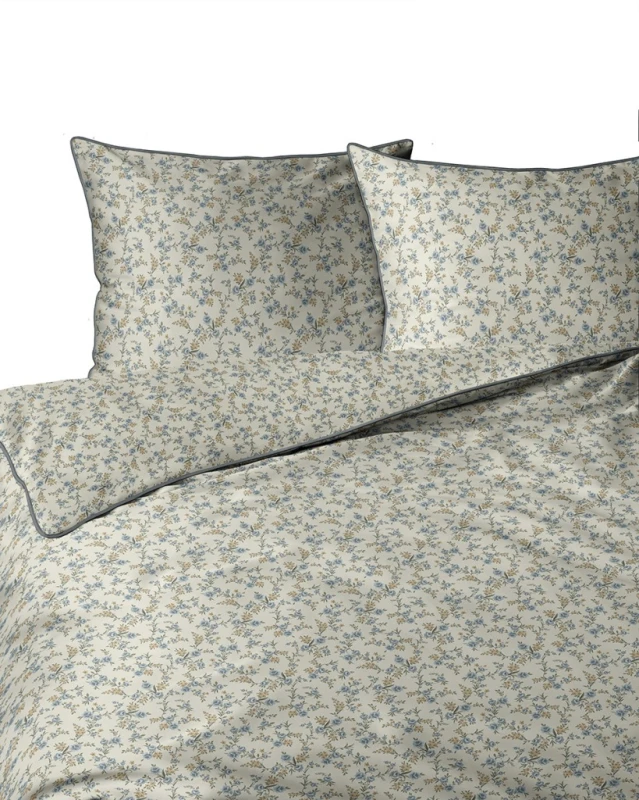 Pościel bawełniana 160x200 Perkal + 2x 70x80 Kwiaty Komplet Premium
