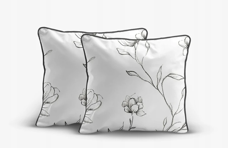 Pościel bawełniana 160x200 Perkal + 2x 70x80 Kwiaty Komplet Premium