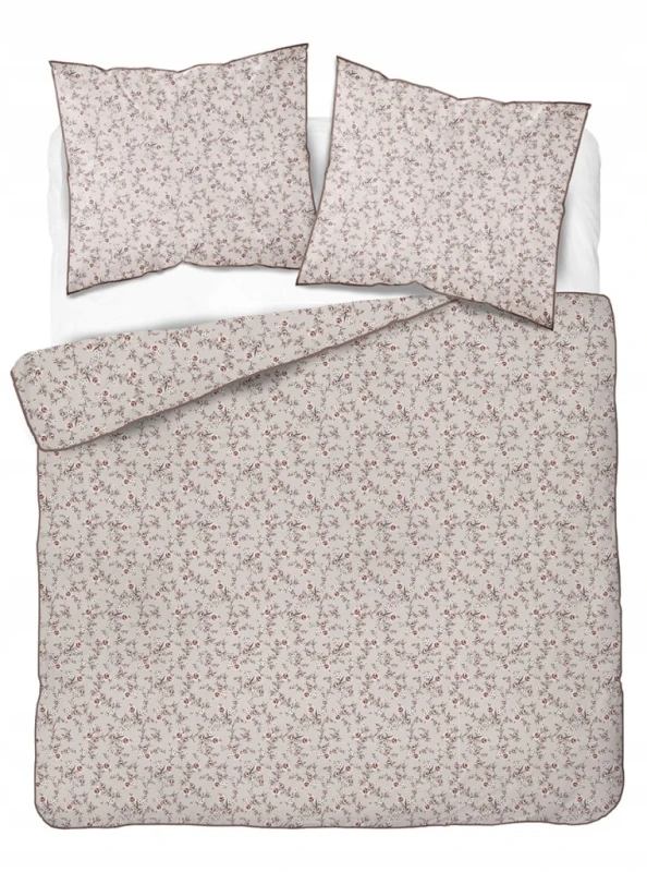 Pościel bawełniana 160x200 Perkal + 2x 70x80 Kwiaty Komplet Premium