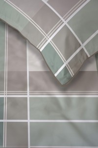 Pościel bawełniana 160x200 Perkal + 2x 70x80 Krata Komplet Premium