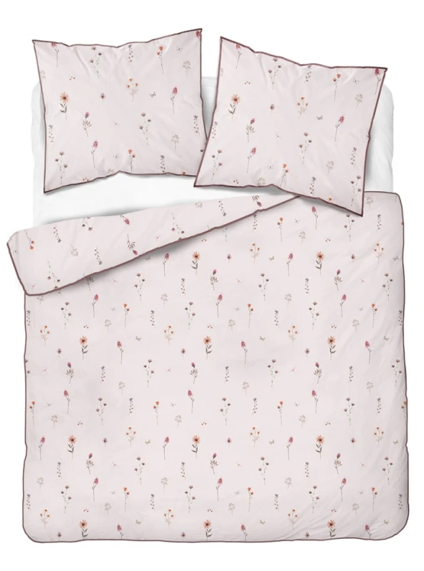 Pościel bawełniana 160x200 Perkal + 2x 70x80 Kwiaty Komplet Premium
