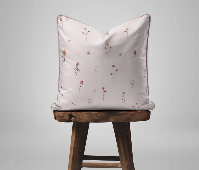 Pościel bawełniana 160x200 Perkal + 2x 70x80 Kwiaty Komplet Premium