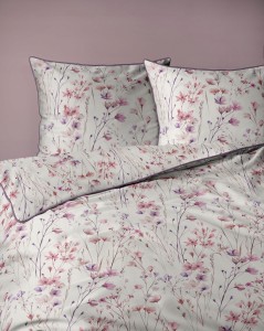 Pościel bawełniana 160x200 Perkal + 2x 70x80 Kwiaty Komplet Premium