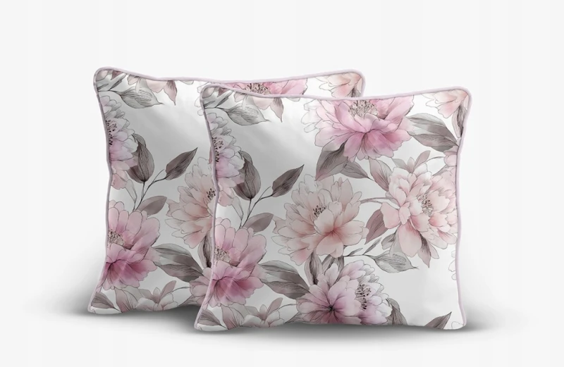 Pościel bawełniana 160x200 Perkal + 2x 70x80 Kwiaty Komplet Premium
