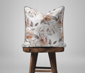Pościel bawełniana 160x200 Perkal + 2x 70x80 Kwiaty Komplet Premium
