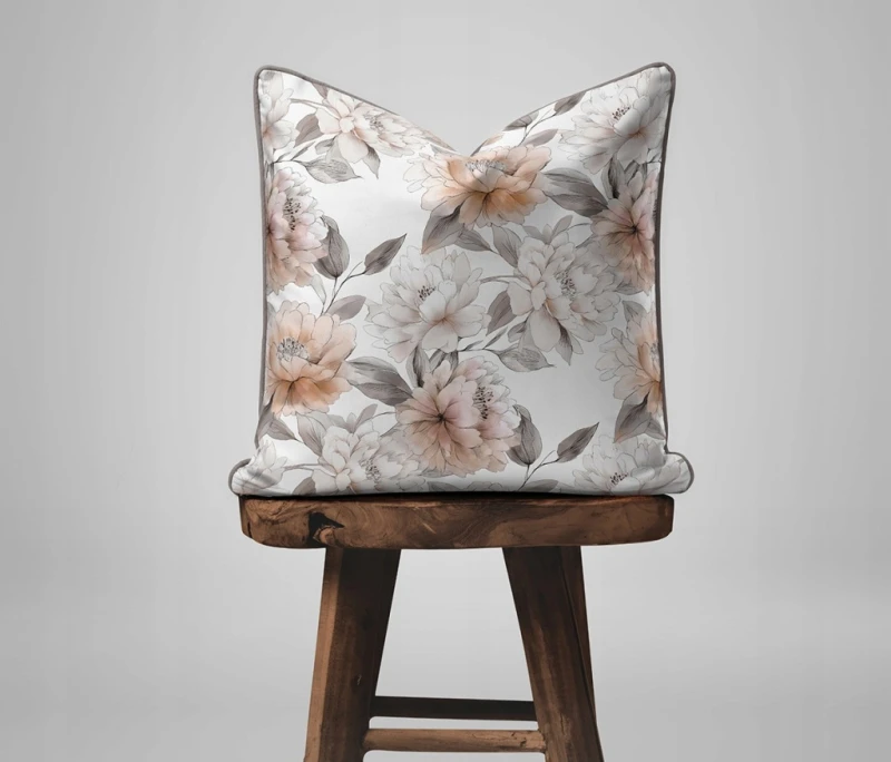 Pościel bawełniana 160x200 Perkal + 2x 70x80 Kwiaty Komplet Premium