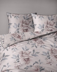 Pościel bawełniana 160x200 Perkal + 2x 70x80 Kwiaty Komplet Premium