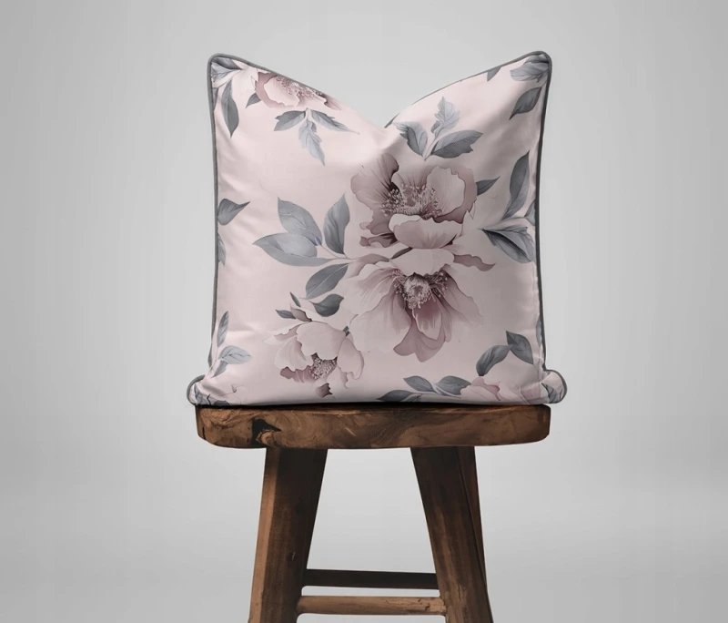 Pościel bawełniana 160x200 Perkal + 2x 70x80 Kwiaty Komplet Premium