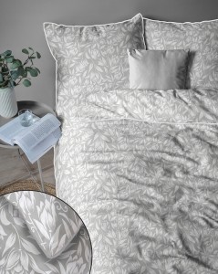 Pościel bawełniana 160x200 Perkal + 2x 70x80 Kwiaty Komplet Premium