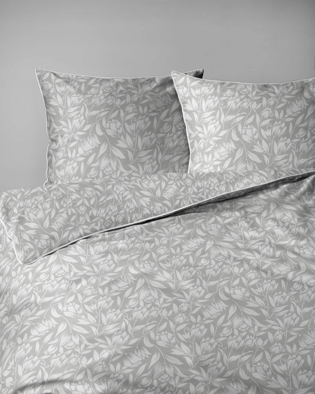 Pościel bawełniana 160x200 Perkal + 2x 70x80 Kwiaty Komplet Premium
